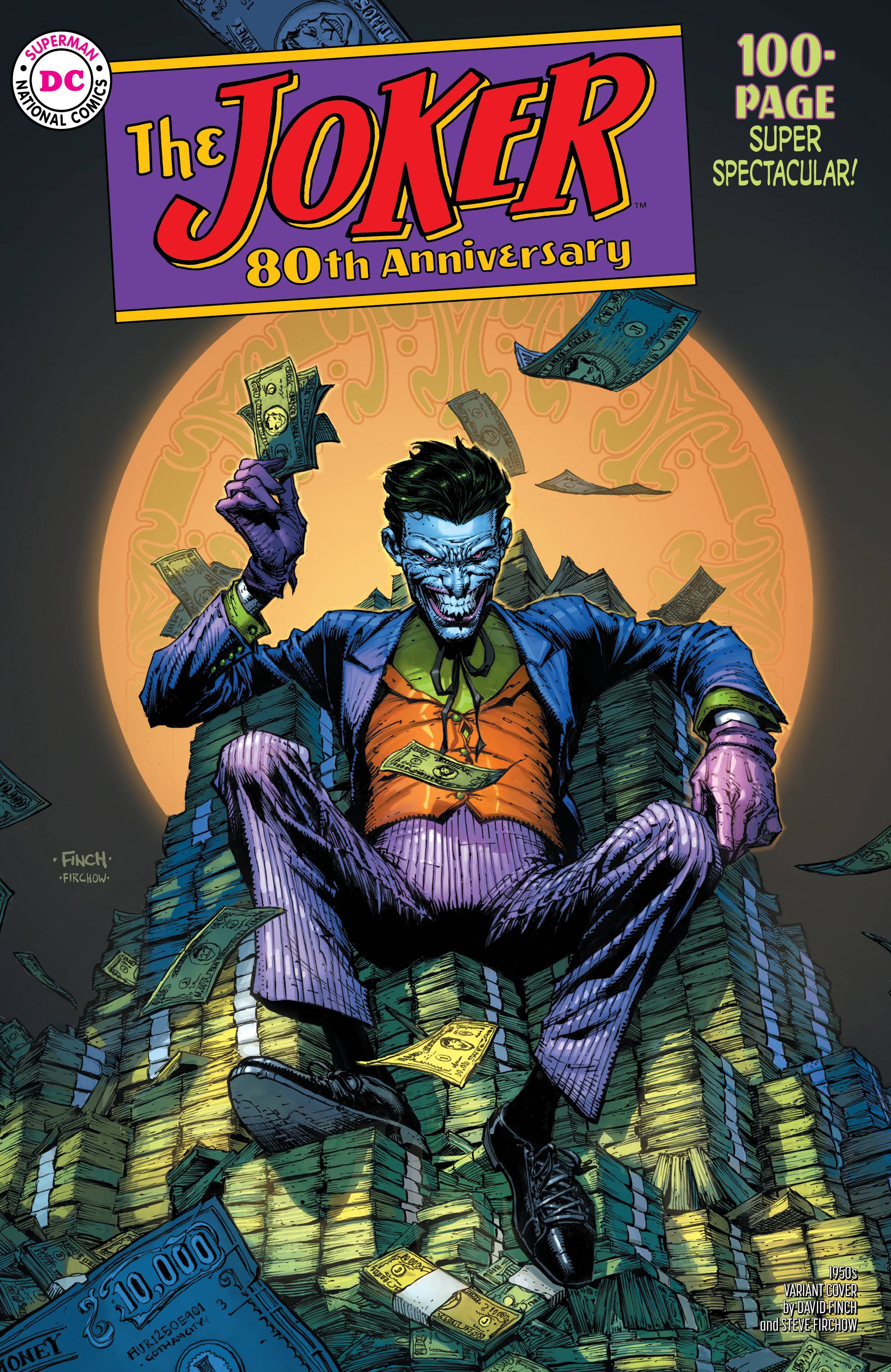 Joker 80th Anniv 100 Page Super Spect #1 1950s David Finch Cover